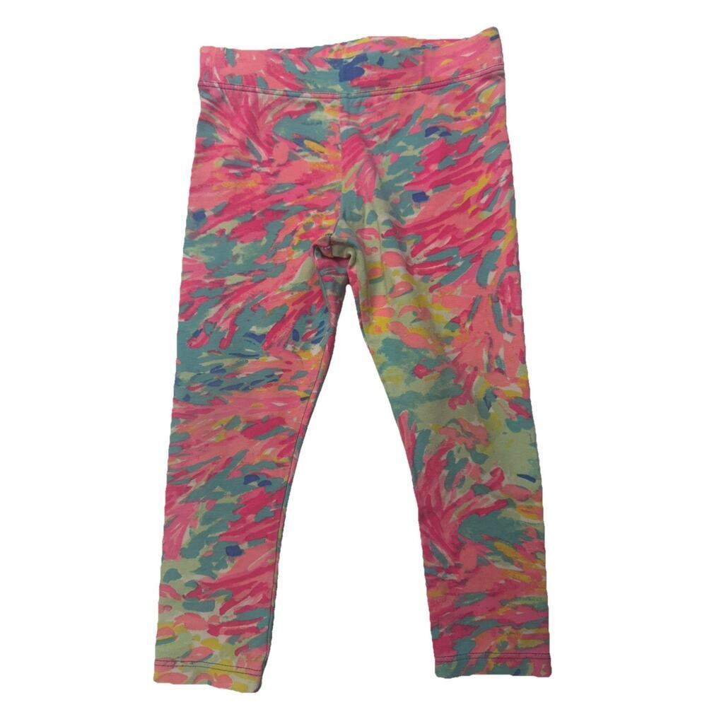 Lilly Pulitzer Girls XS 2/3 Multicolor Tropical Print Leggings Pants